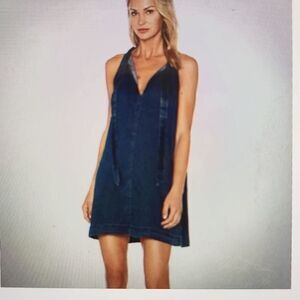 Rails • Rhiannon Chambray Mini Dress Dark Vintage small